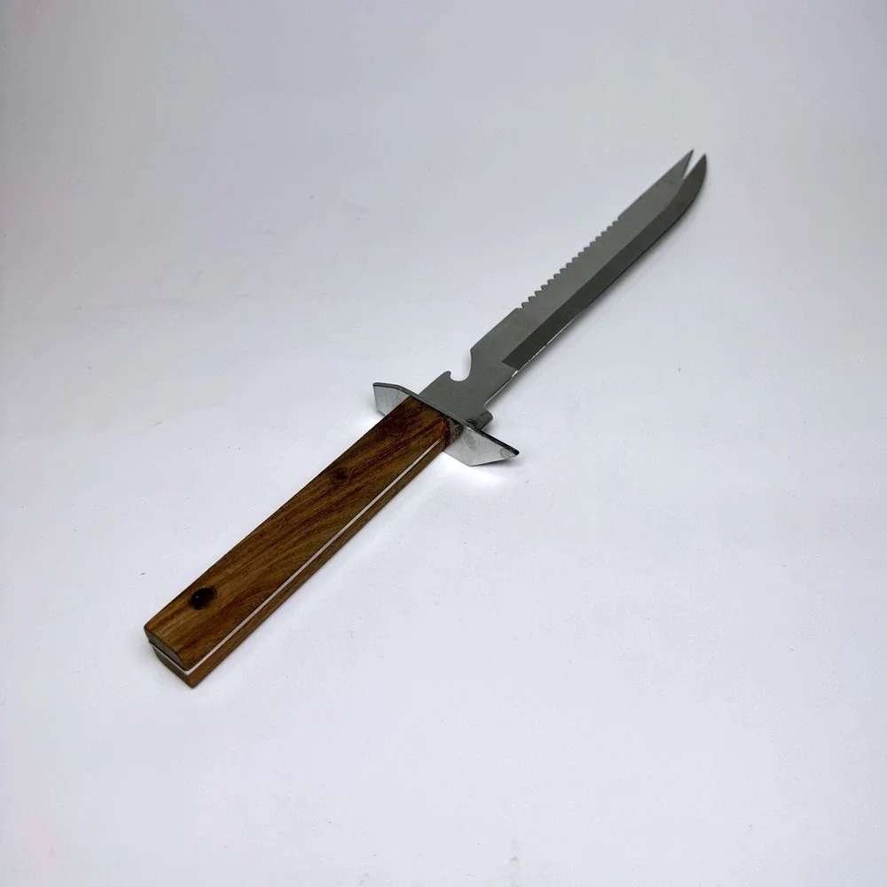 Vintage Haverhill's Mitsuboshi Japan Fishing Camp Knife Stainless Steel Wood